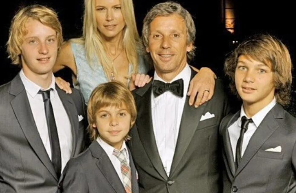 Valeria Mazza y su familia.