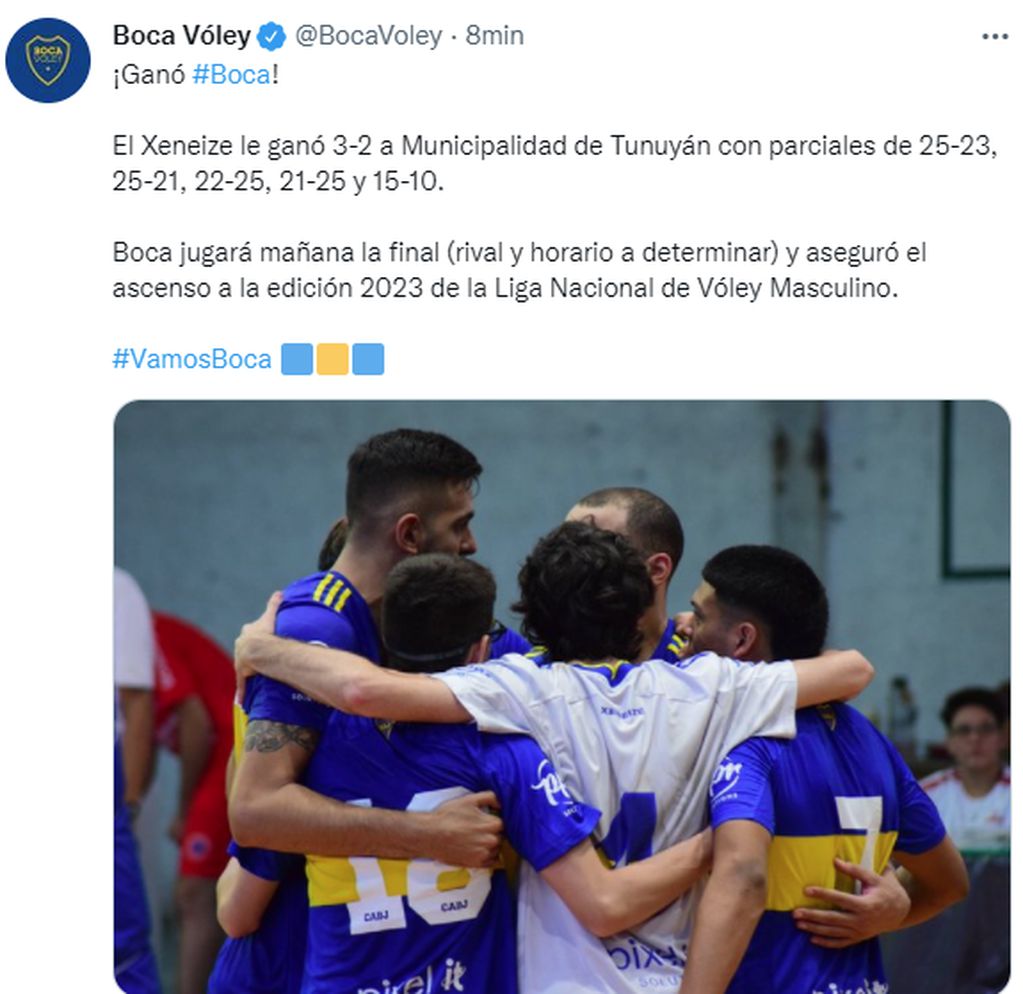 Boca es finalista en el torneo Federal de Voley.