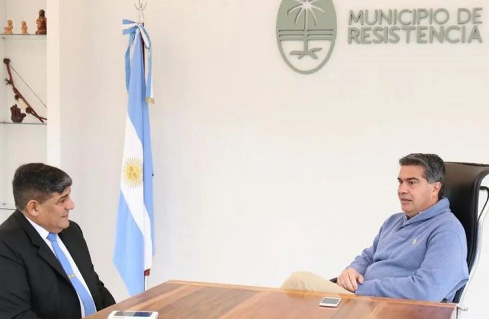 Juan Carlos Arcando con Jorge Capitanich