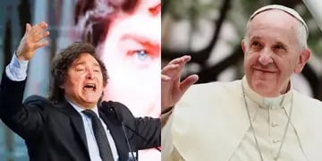 Javier Milei y el Papa Francisco.
