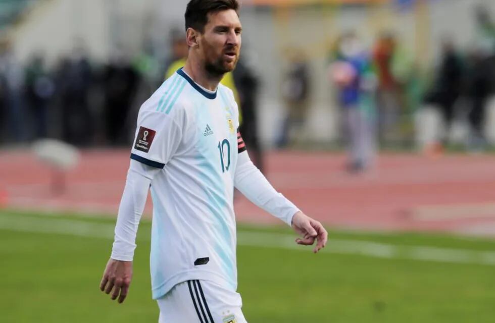 Soccer Football - World Cup 2022 South American Qualifiers - Bolivia v Argentina - Hernando Siles Stadium, La Paz, Bolivia - October 13, 2020  Argentina's Lionel Messi reacts Martin Alipaz/Pool via Reuters