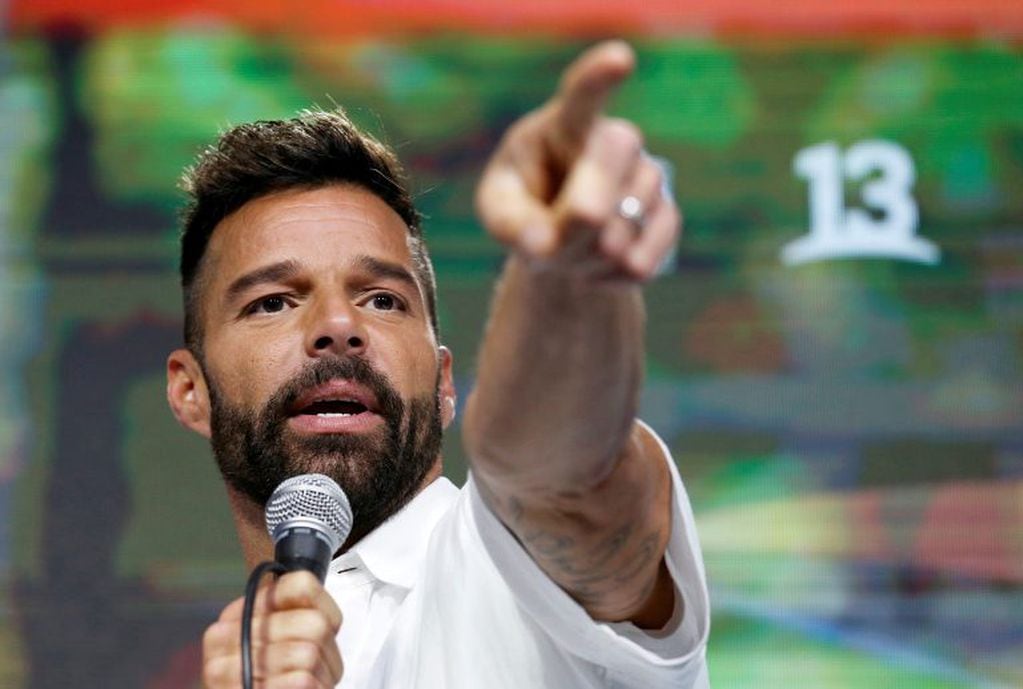 Ricky Martin antes del cambio de look, cuando se presentó en febrero en Viña del Mar. (Foto:REUTERS/Rodrigo Garrido)