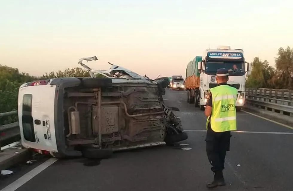 Accidente Ruta 14\nCrédito: Policía Entre Ríos