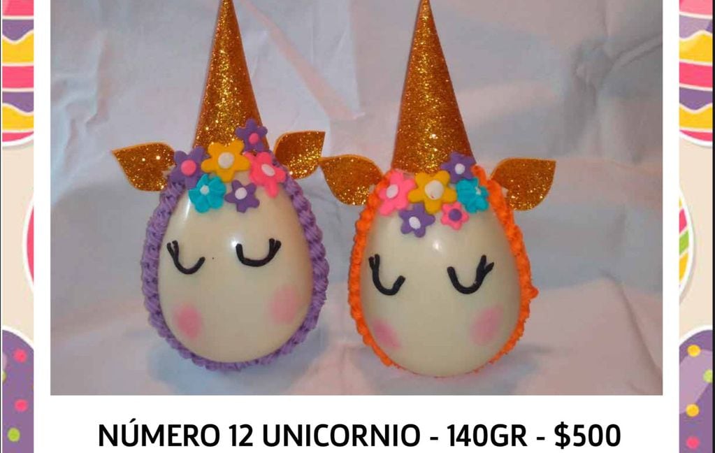 Sonia innovó con huevos con formas para los niños y uno de los diseños es el de unicornio. 
