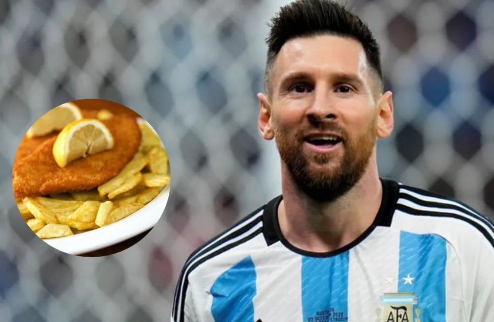 Furor por Leo Messi: la milanesa gigante que tiene la cara del capitán argentino.
