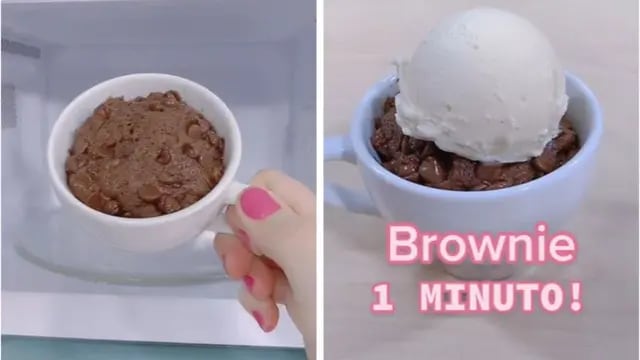 Furor por los brownies de cacao: la receta fácil e ideal para el microondas en 1 minuto