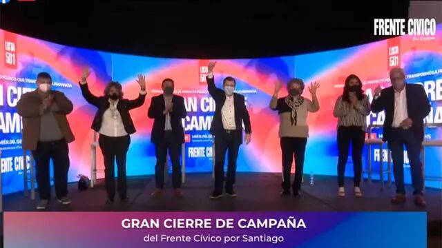 El Frente Cívico por Santiago cerró su campaña de manera virtual.