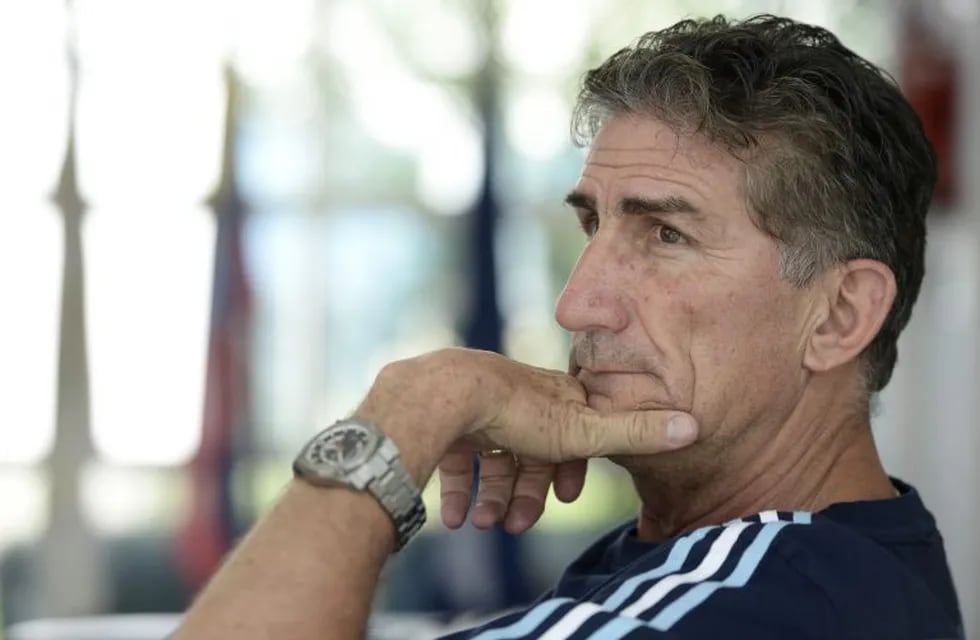 Argentina's national football team coach Edgardo Bauza offers an interview with AFP in Ezeiza, Buenos Aires, on February 22, 2017. / AFP PHOTO / Juan MABROMATA buenos aires edgardo bauza futbol director tecnico seleccion argentina futbol director tecnico 