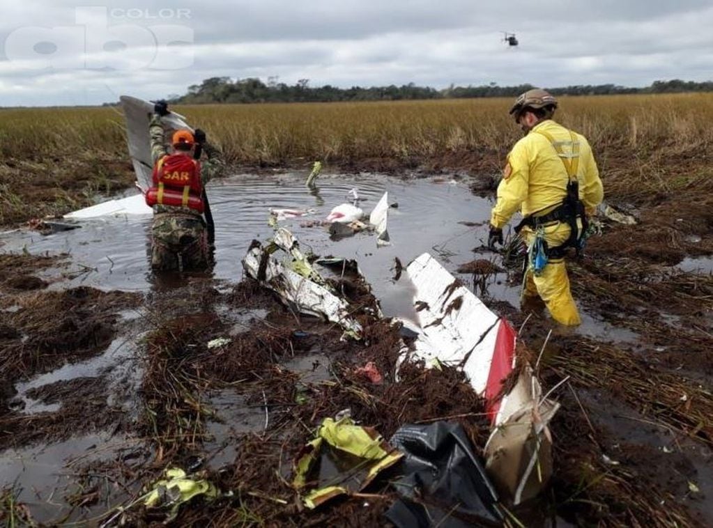 Hallaron los restos de la avioneta que transportaba al ministro de Agricultura y Ganadería de Paraguay. (Foto: ABC Color)