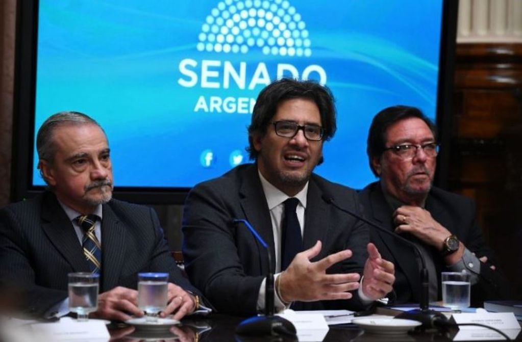 Germán Garavano, al presentar en el Senado el nuevo Código Penal. Crédito: Prensa Senado.
