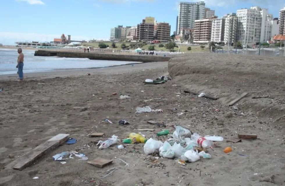 Más del 80% de los residuos no orgánicos en playas bonaerenses son plásticos (Web).