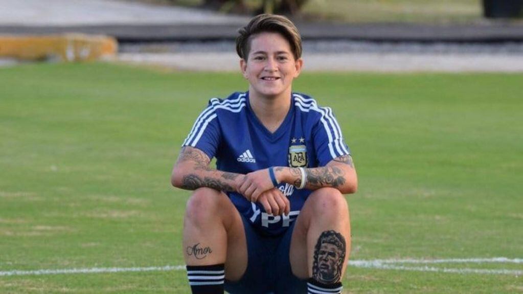 Yamila Rodríguez en la Selección Femenina de Fútbol a los Panamericanos de Lima. (CIMECO)