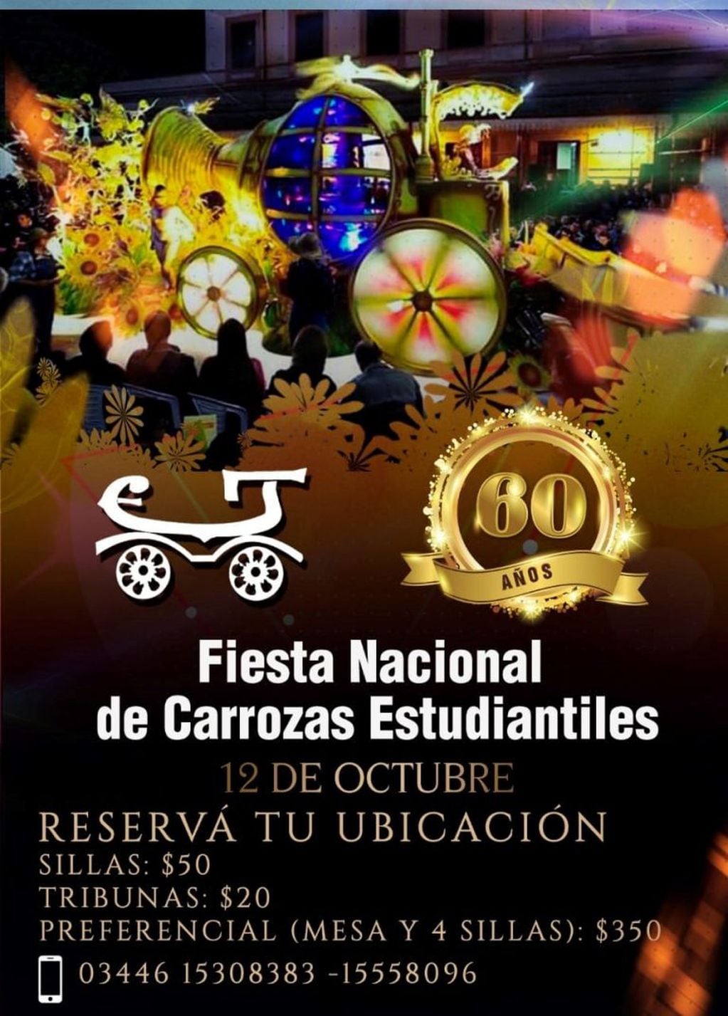 60º Fiesta Nacional y Provincial de Carrozas Estudiantiles Gualeguaychú.  
Crédito: Prensa Carrozas