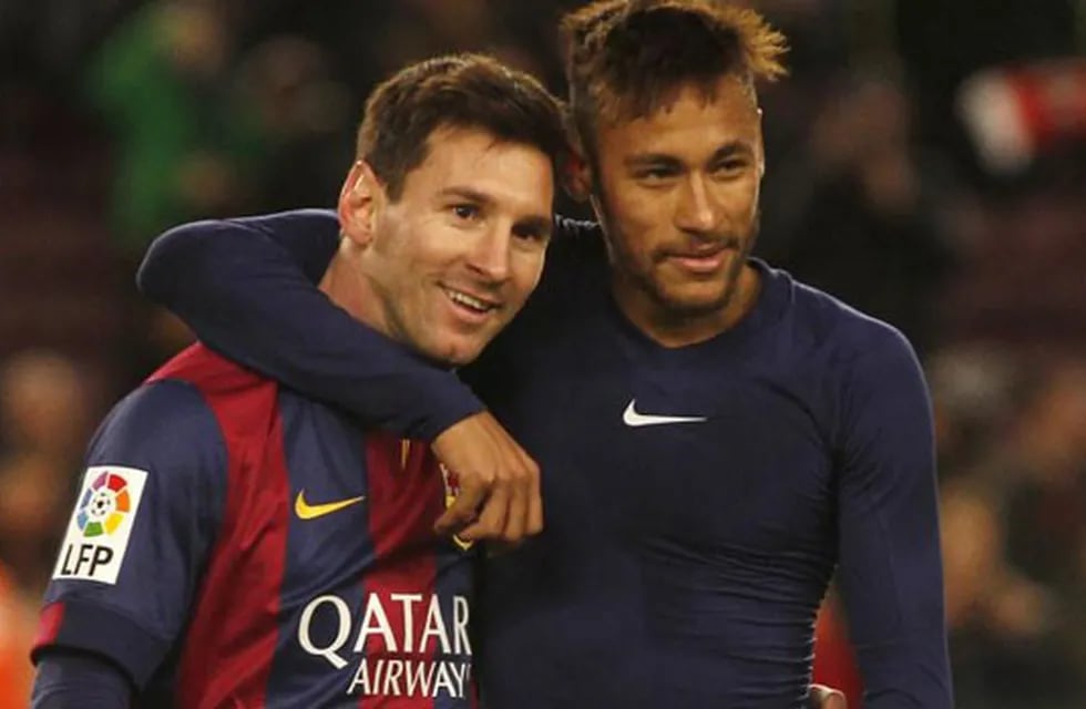 Lionel Messi y Neymar, cuando eran compañeros en el FC Barcelona. (Twitter)