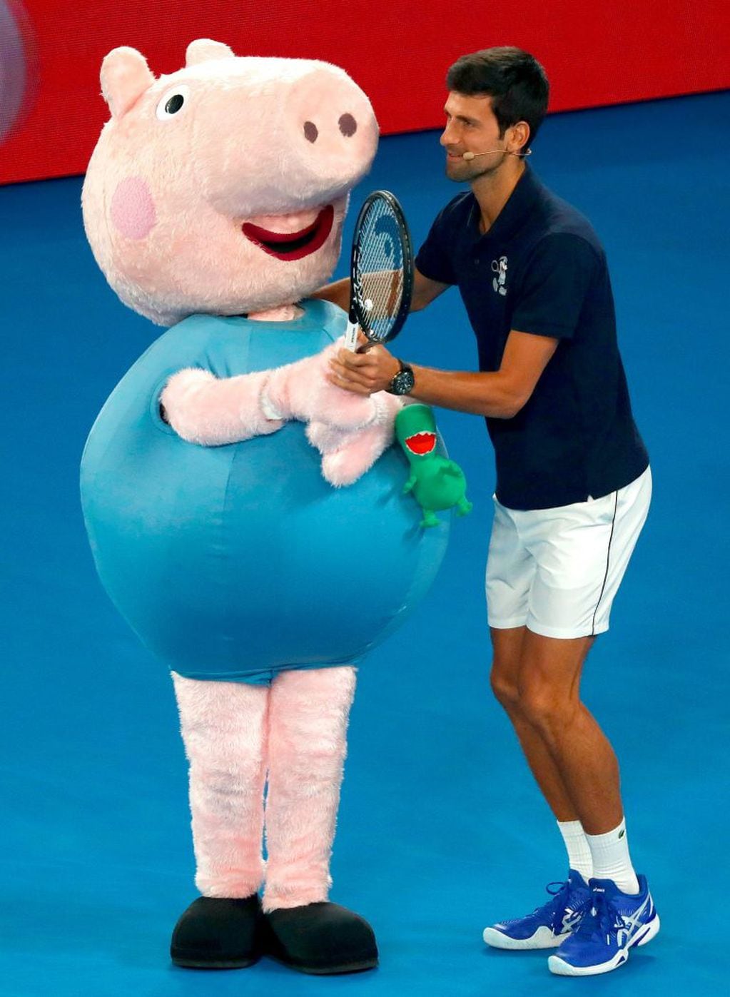 ¿Quién es más alto Novak Đoković o Peppa? (Foto: DAVID GRAY / AFP)