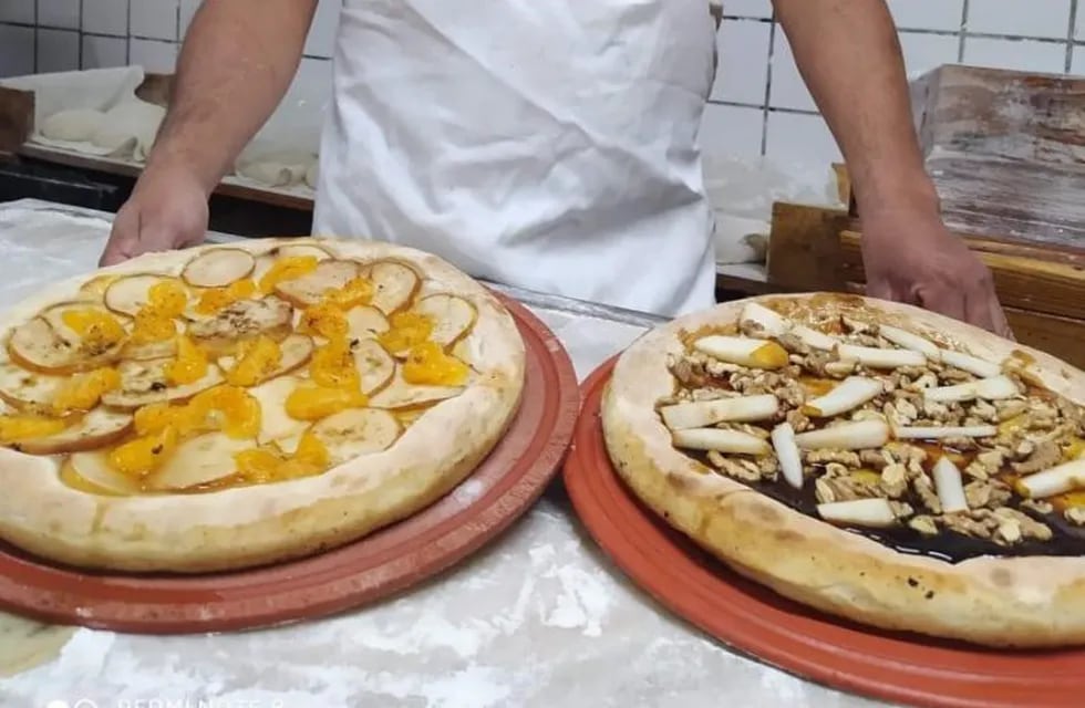 Pizzas con sabores agridulces, y de Córdoba, combinando peras, mandarinas y nueces. Para lucirse.