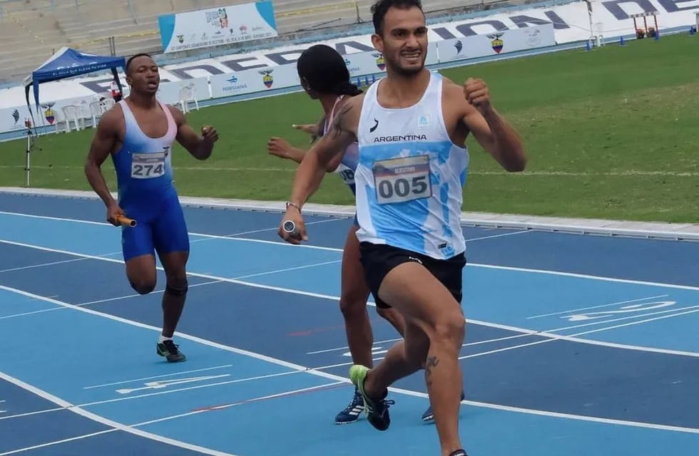 Leonardo Paris, el atleta de San Luis que obtuvo una medalla en los Sudamericanos disputados en Guayaquil.