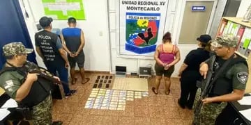 Desarticulan un narcokiosco en Montecarlo: hay una pareja detenida y gran cantidad de droga incautada