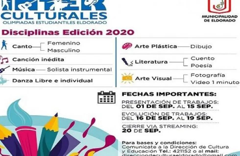 Olimpiadas Estudiantiles Culturales: se encuentran abierta las inscripciones