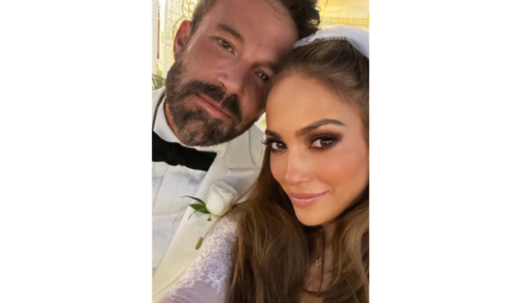 La foto de recién casados de Jennifer Lopez y Ben Affleck.