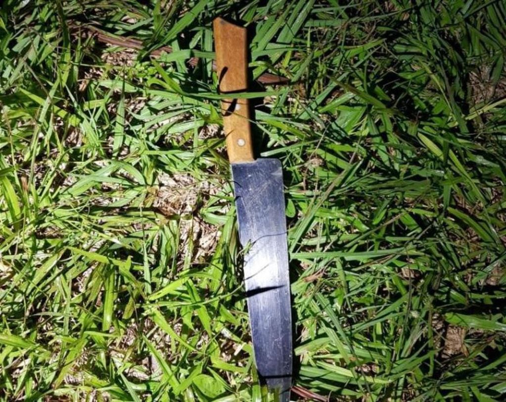 Cuchillo utilizado por el menor que apuñaló a Rubén Beck.