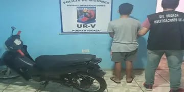 Detuvieron a un joven acusado de robar una moto en Puerto Iguazú