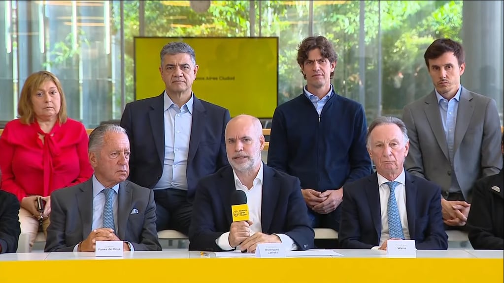 Horacio Rodríguez Larreta anunció una reducción de impuestos en la Ciudad junto al resto de los precandidatos de Juntos por el Cambio.