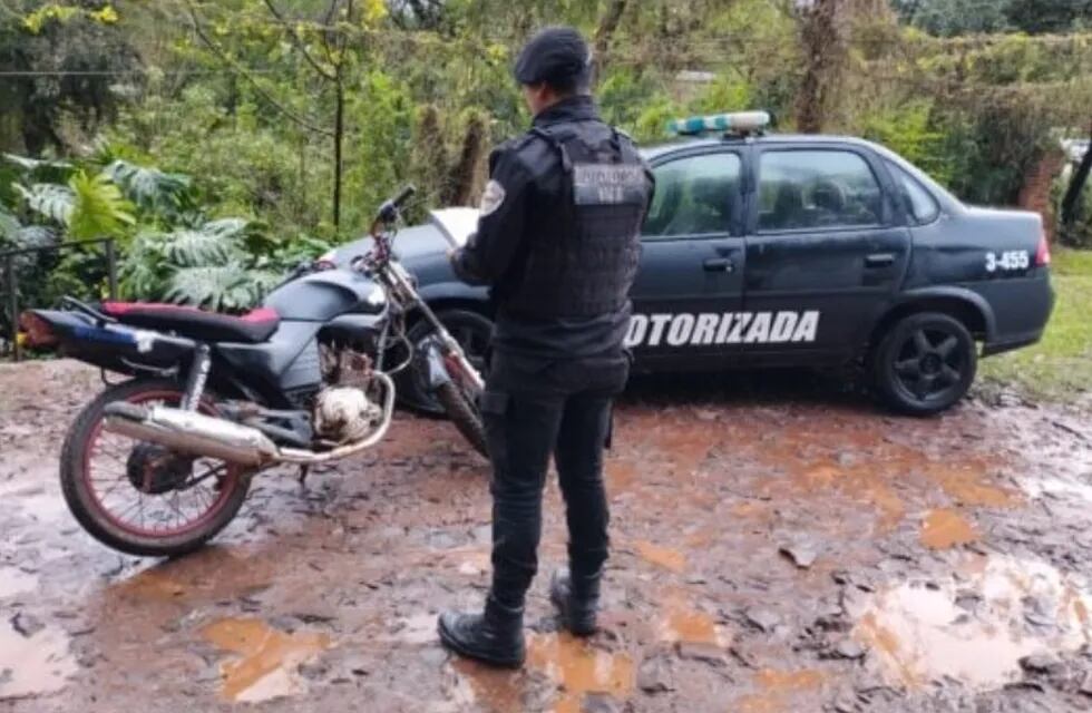 Oberá: hallan una motocicleta que había sido robada.
