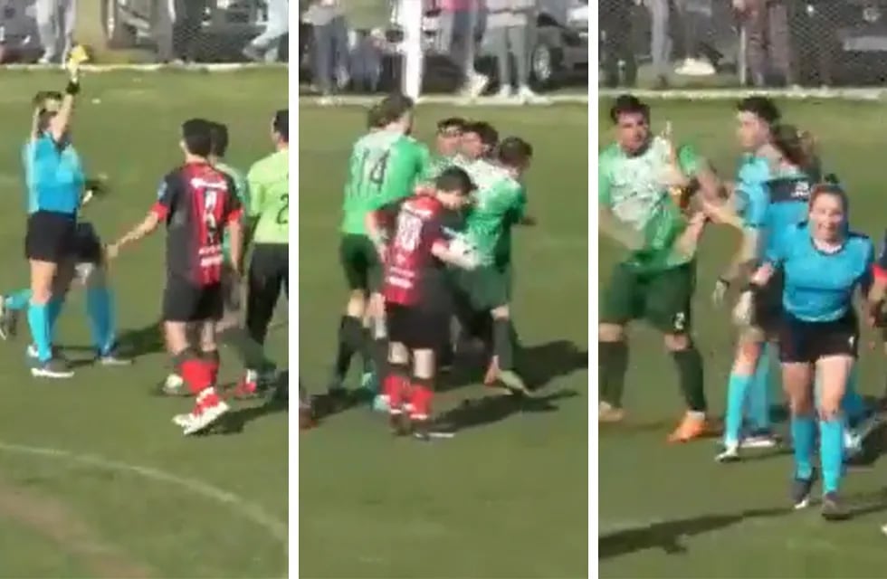 Terrible agresión de un jugador del Club Garmense a una árbitro en pleno partido.