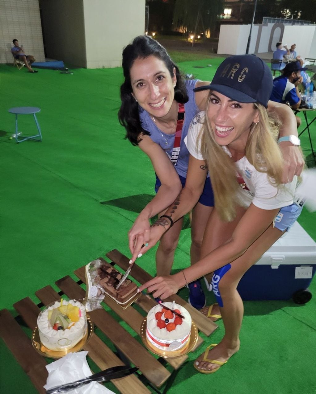 Julieta Lazcano festejó su cumpleaños en la Villa Olímpica.
