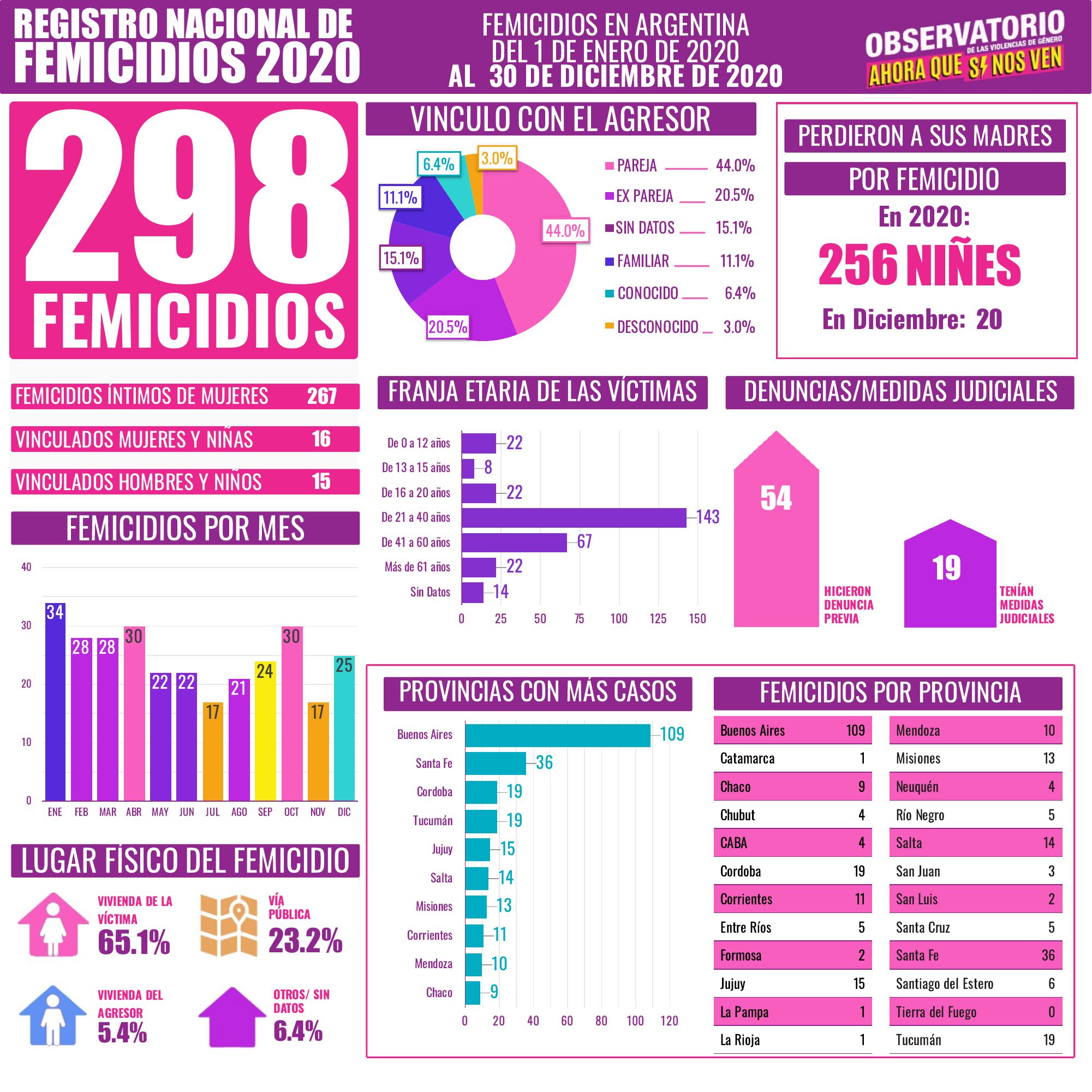 Informe femicidios 2020