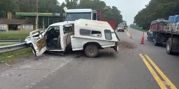 Accidente en la Ruta 3, a la altura de Cacharí
