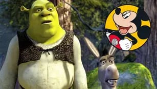 Shrek, Burro y Mickey Mouse