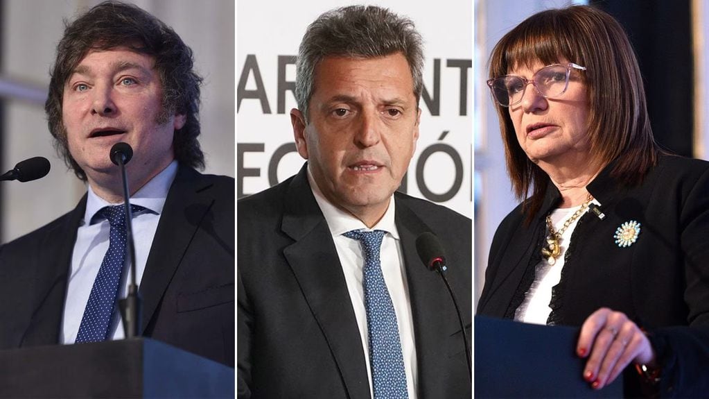 El escenario político de la Argentina se debate entre Milei, Massa y Bullrich.