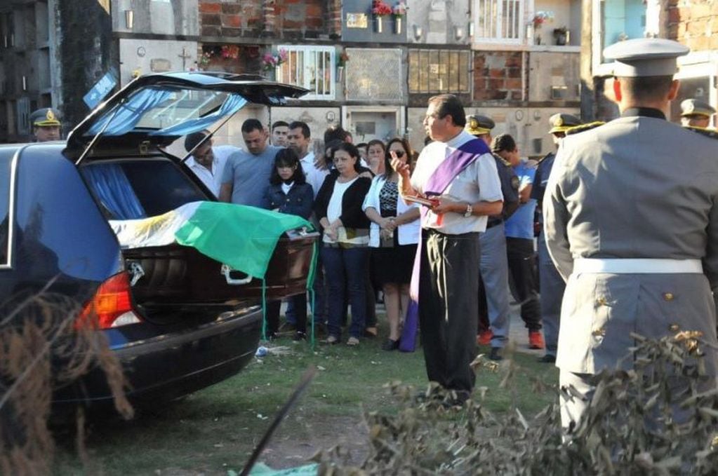 Velaron los restos de Leite. La penitenciaria asesinada durante un asalto. Foto: Norte.