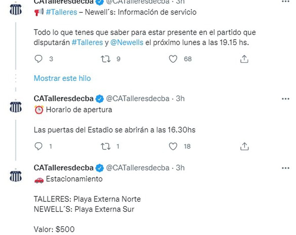 Talleres enfrentará a Newell's en el Kempes, con público de los dos equipos.