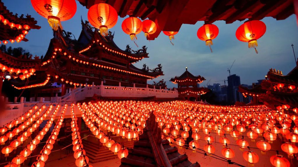 El rojo tiene un significado muy fuerte en el Año Nuevo chino.