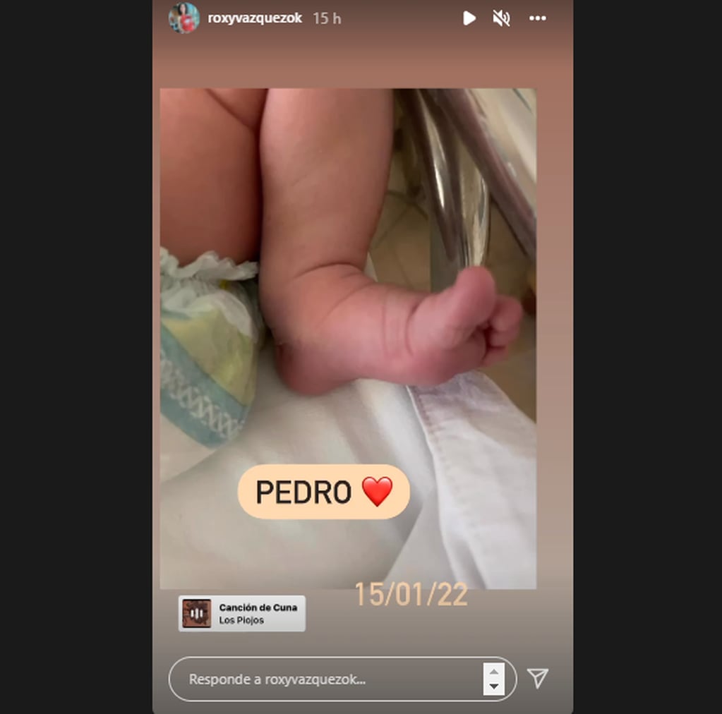 Roxy Vázquez presentó a Pedro, su segundo hijo. (Instagram)
