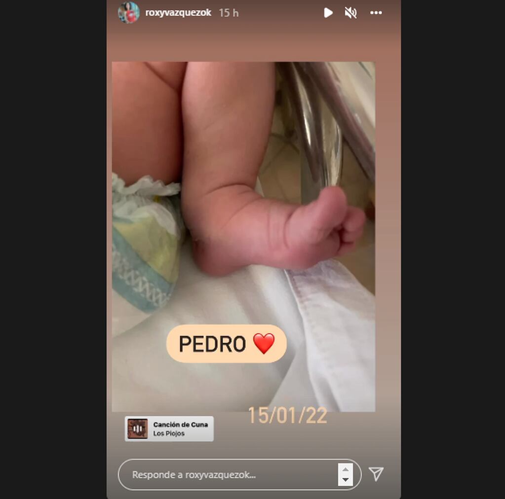 Roxy Vázquez presentó a Pedro, su segundo hijo. (Instagram)