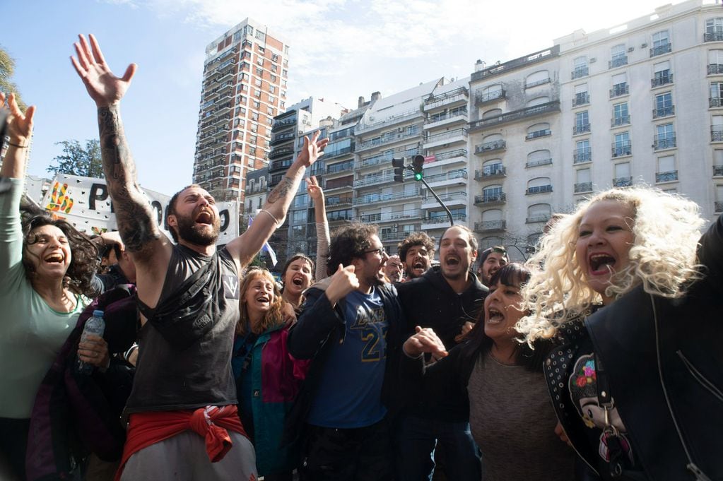 Militantes se reunieron para apoyar a Cristina Kirchner. - Gentileza / Clarín