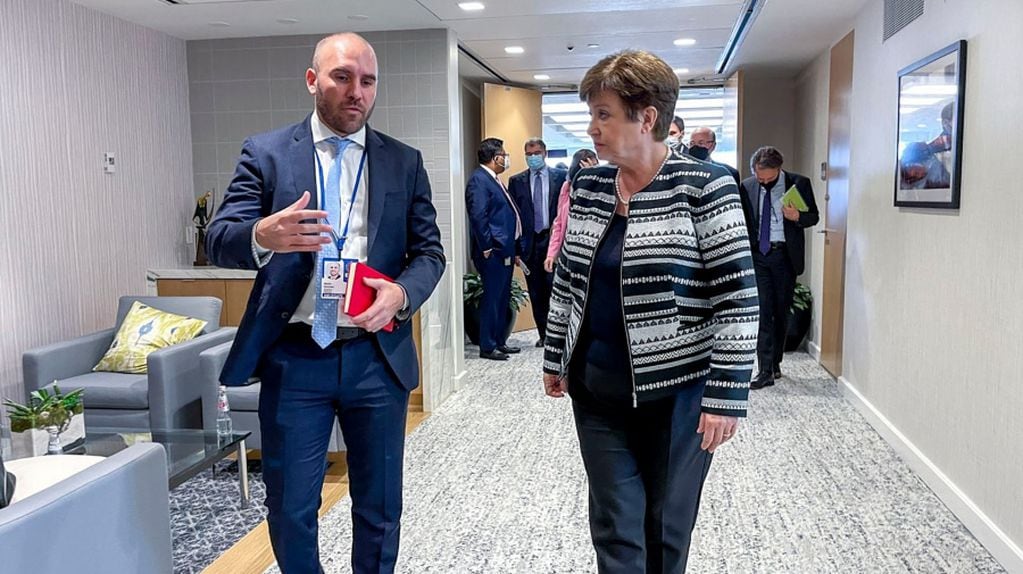 Martín Guzmán, dialogó con la directora gerente del Fondo Monetario Internacional (FMI).