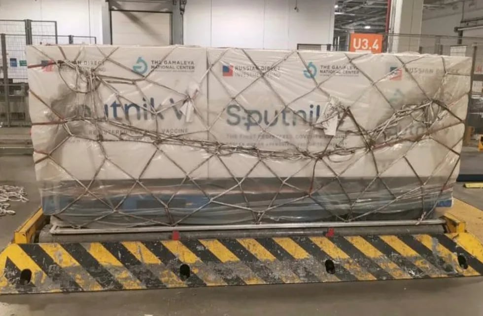 Primer lote de Sputnik V para Argentina.