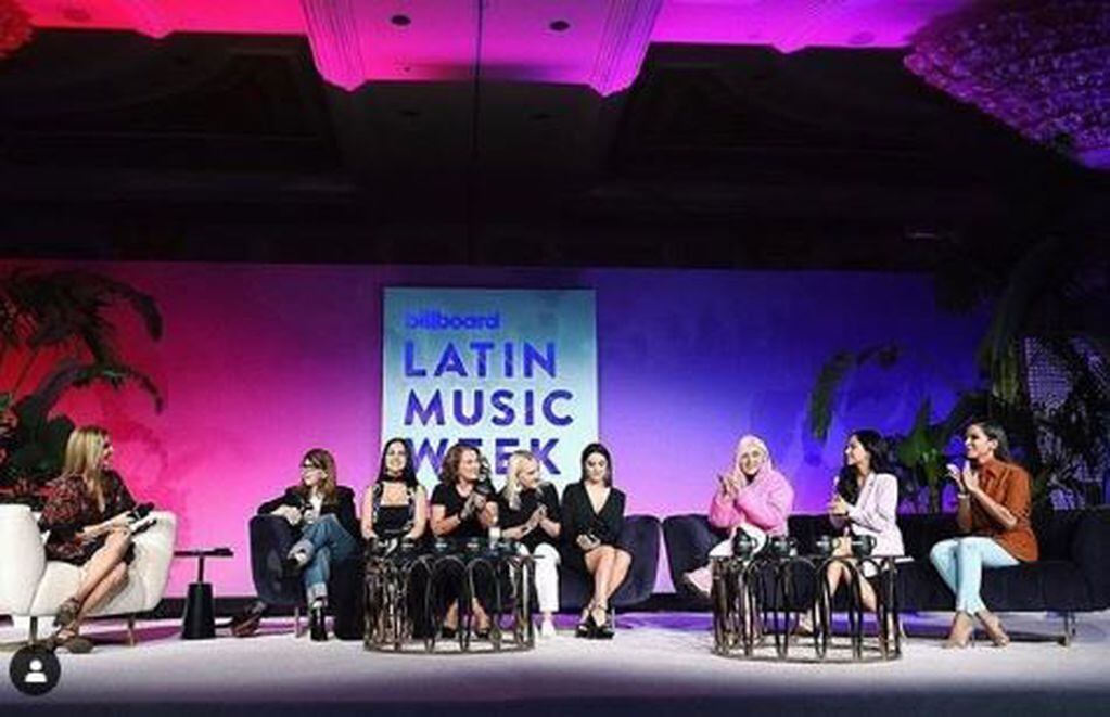 Lali Espósito durante el encuentro de "Women in lead"