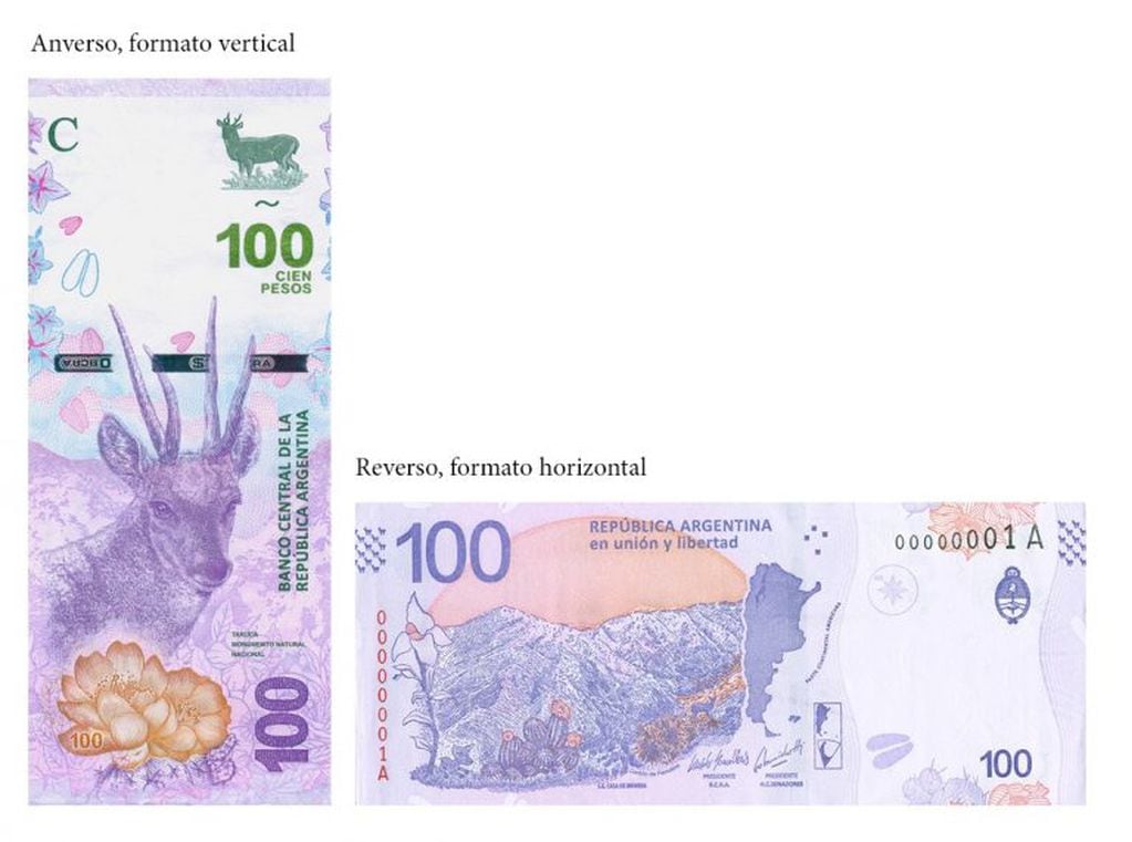Sale a la calle el nuevo billete de 100 pesos.