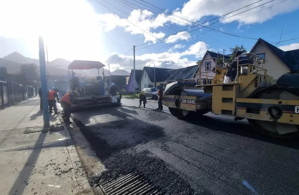 Ushuaia: pavimentaron la calle Del Cielo