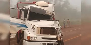 Accidente vial en San Vicente involucró a dos camiones de gran porte