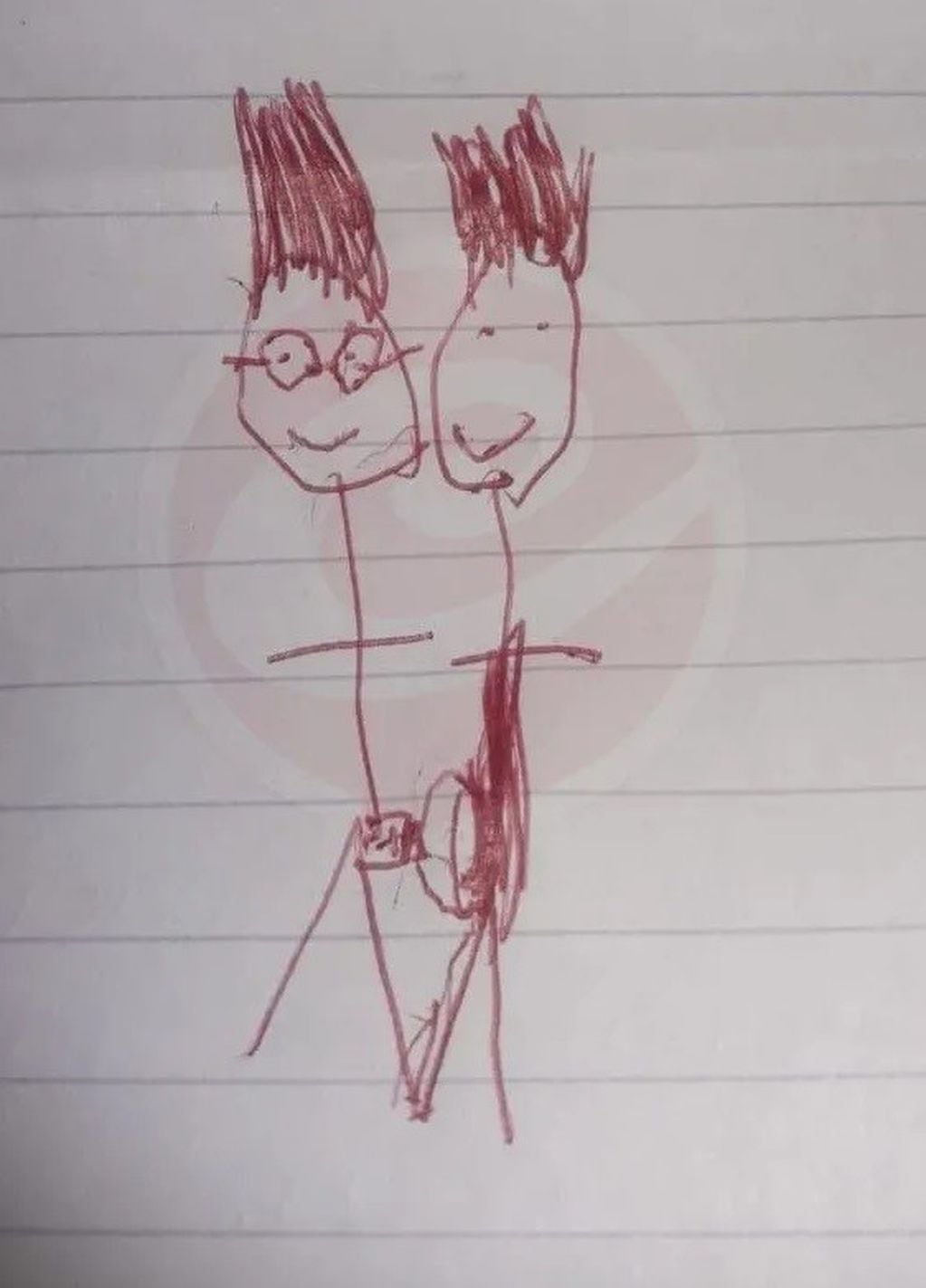 El dibujo del niño autista abusado (Foto: Crónica)