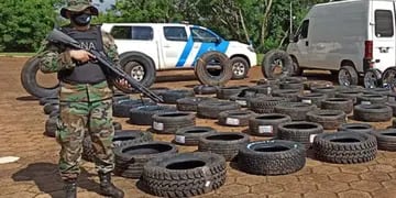 Secuestran contrabando de neumáticos en Puerto Iguazú