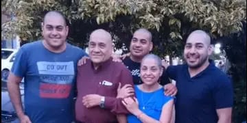 Los hijos de José Elpidio Pérez se pelaron para acompañarlo en la lucha contra su enfermedad