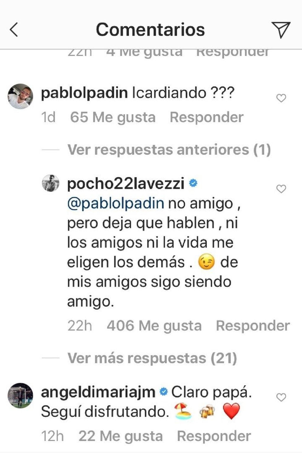 Ezequiel Lavezzi reaccionó ante la supuesta "icardiada". (Instagram)